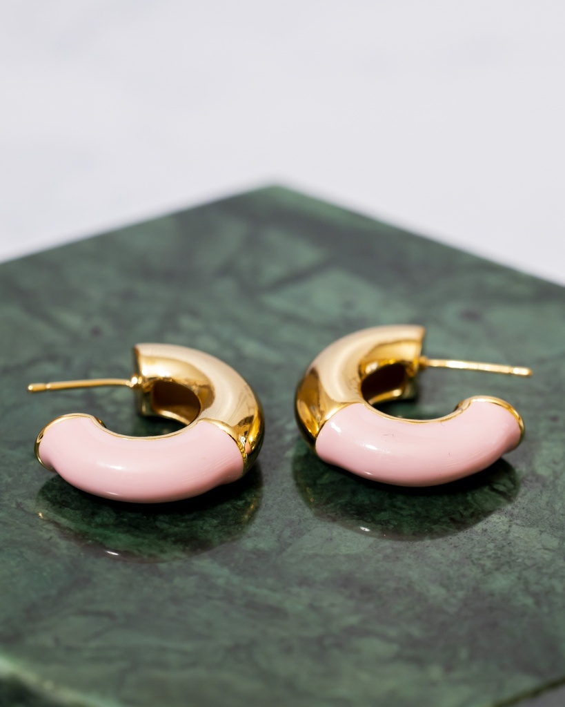 Argolla Gruesa Mitad Rosado