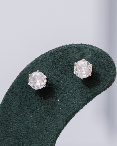 Arete Stud Zirconia Plata 925 8mm-10mm